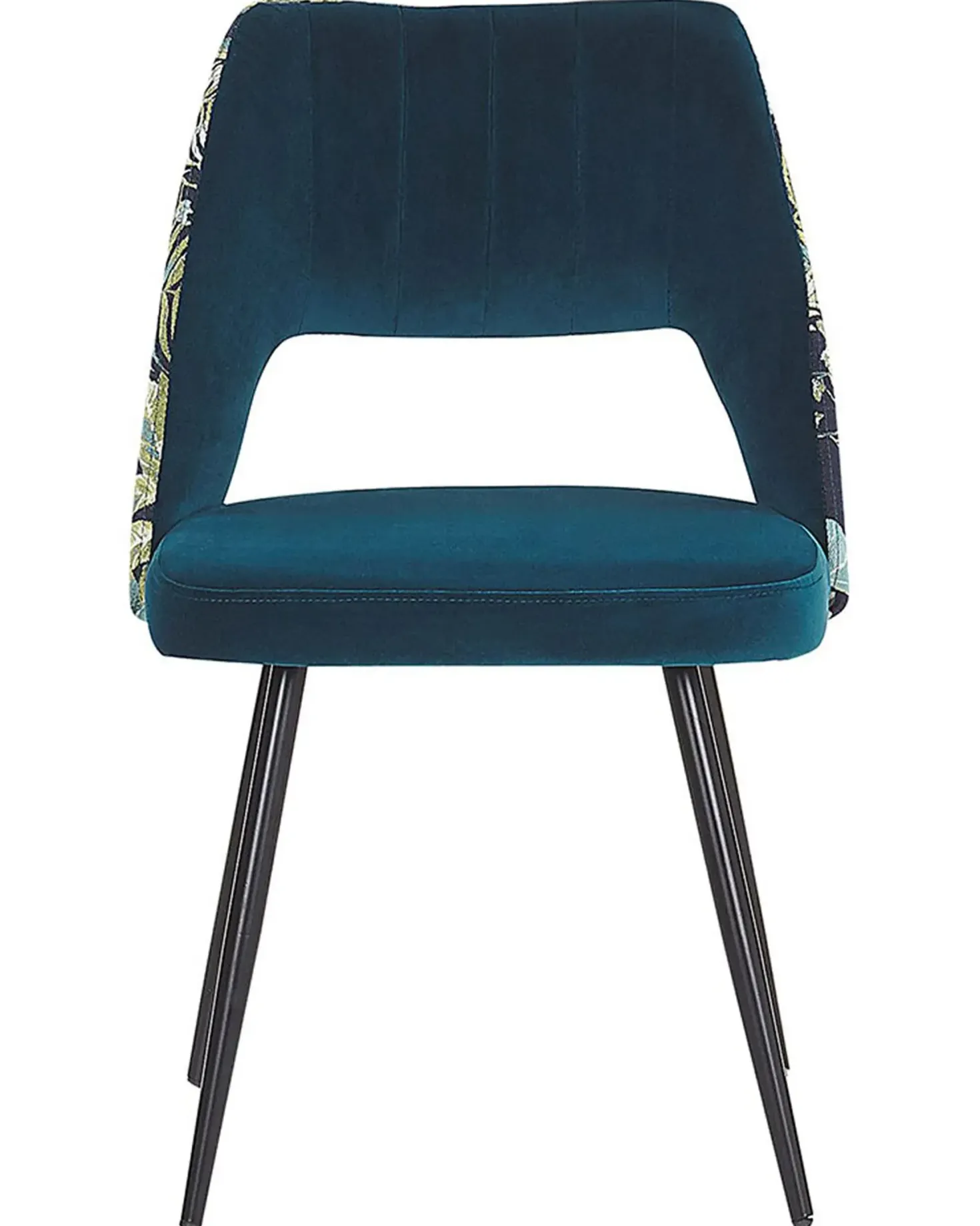 Sæt med 2 spisebordsstole ANSLEY Velour Søblå