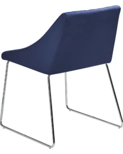 Sæt med 2 spisebordsstole ARCATA Velour Navy Blå
