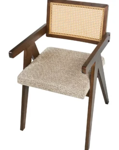 Sæt med 2 spisebordsstole AVA Træ Brun/taupe