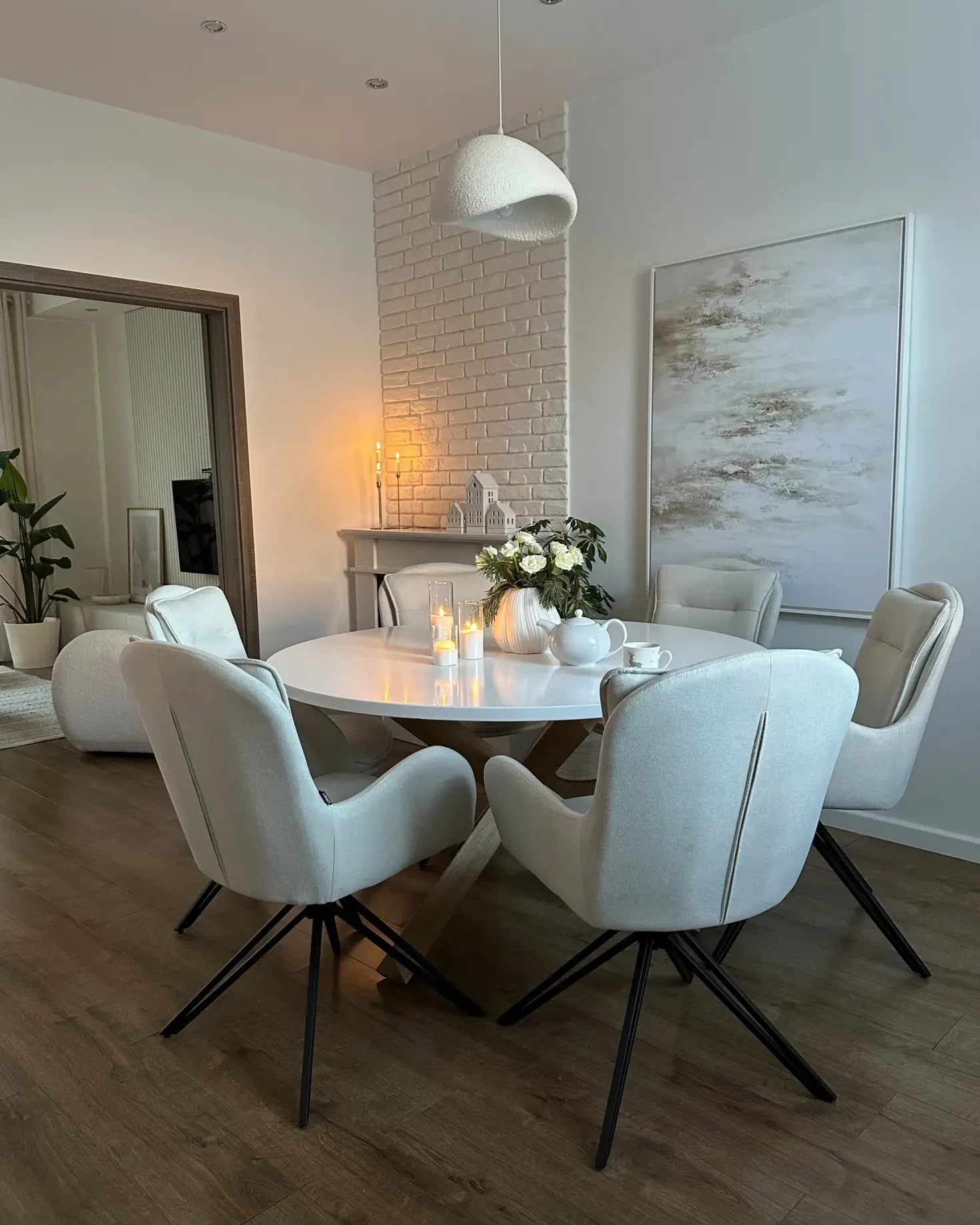 Sæt med 2 spisebordsstole AVELAR Lys Beige