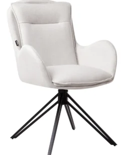 Sæt med 2 spisebordsstole AVELAR Lys Beige