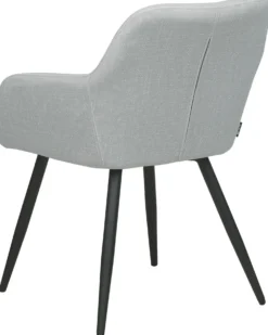 Sæt med 2 spisebordsstole CASMALIA Velour Lysegrå