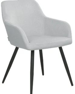 Sæt med 2 spisebordsstole CASMALIA Velour Lysegrå
