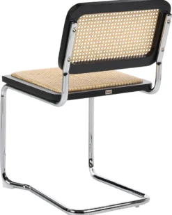 Sæt med 2 spisebordsstole CORDOVA Rattan Sort