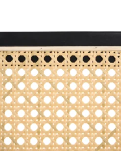 Sæt med 2 spisebordsstole CORDOVA Rattan Sort