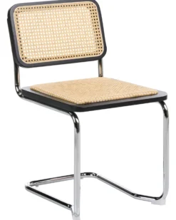 Sæt med 2 spisebordsstole CORDOVA Rattan Sort