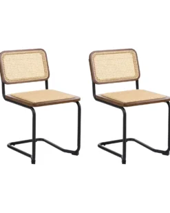 Sæt med 2 spisebordsstole CORDOVA Rattan Brun