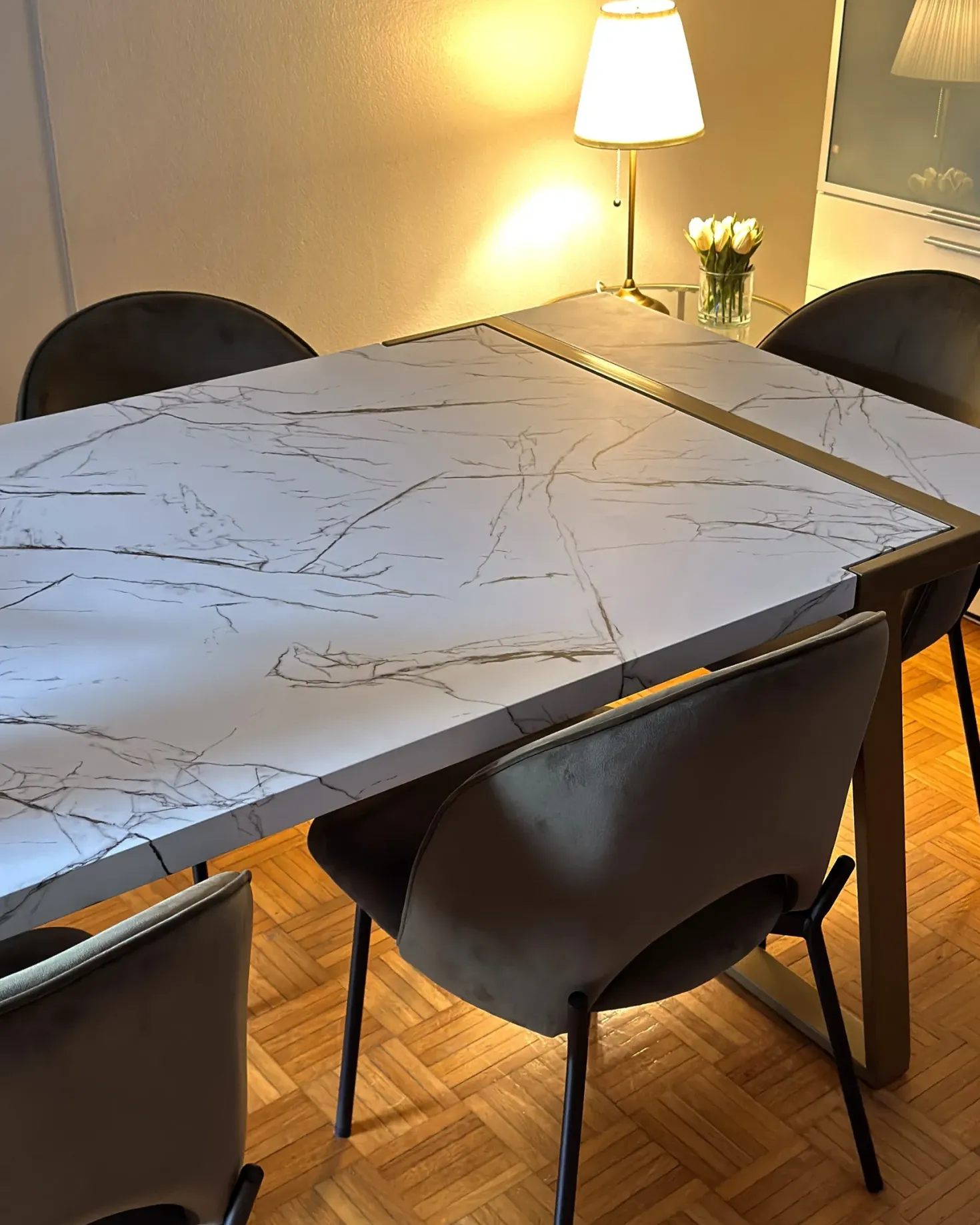 Sæt med 2 spisebordsstole COVELO Velour Mørkegrøn