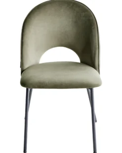 Sæt med 2 spisebordsstole COVELO Velour Mørkegrøn