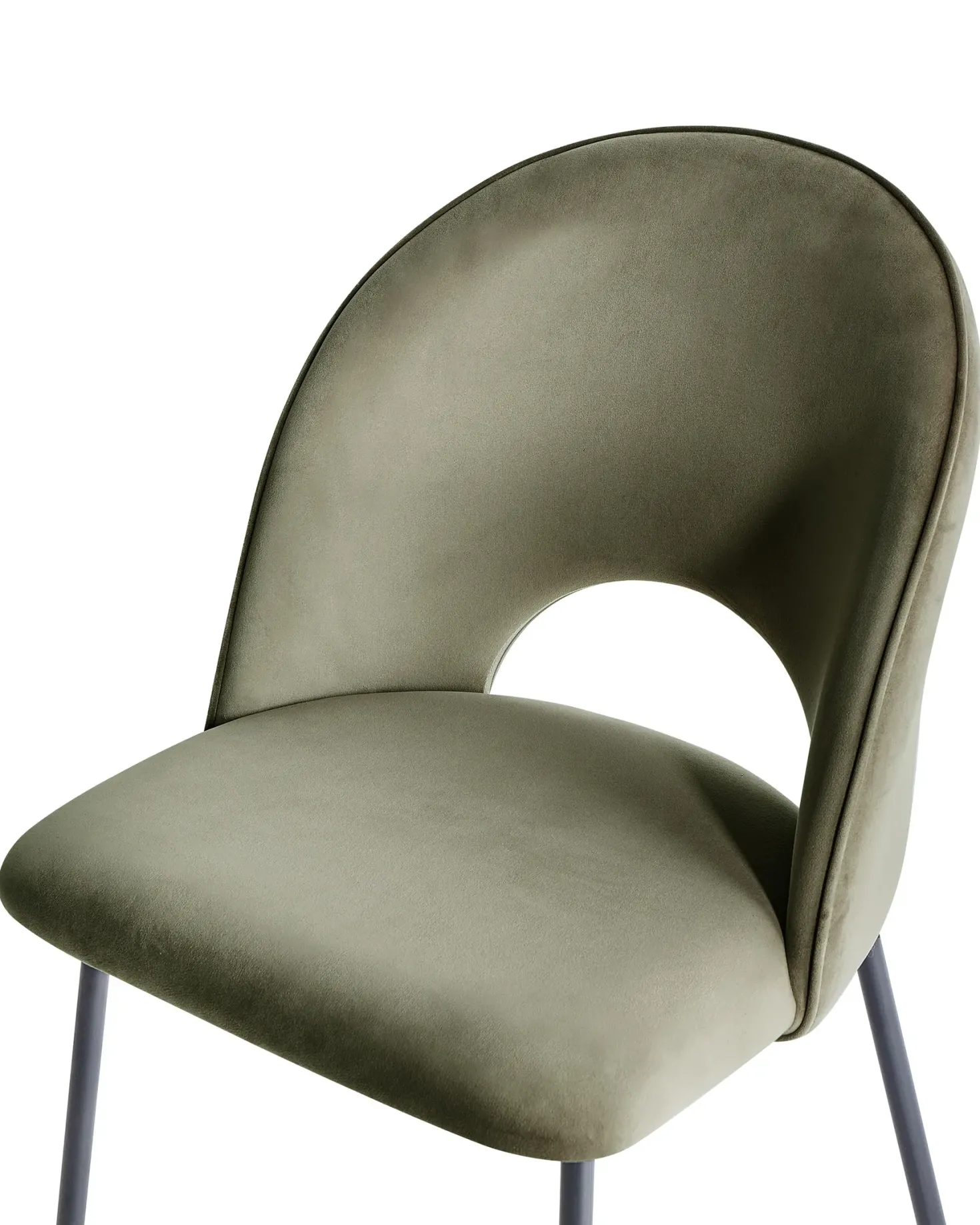 Sæt med 2 spisebordsstole COVELO Velour Mørkegrøn