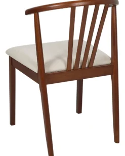 Sæt med 2 spisebordsstole CRAIG Træ Mørkebrun/beige