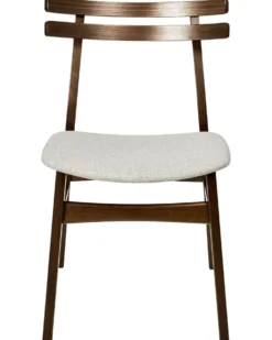 Sæt med 2 spisebordsstole CYNTHIANA Træ Brun/lys beige