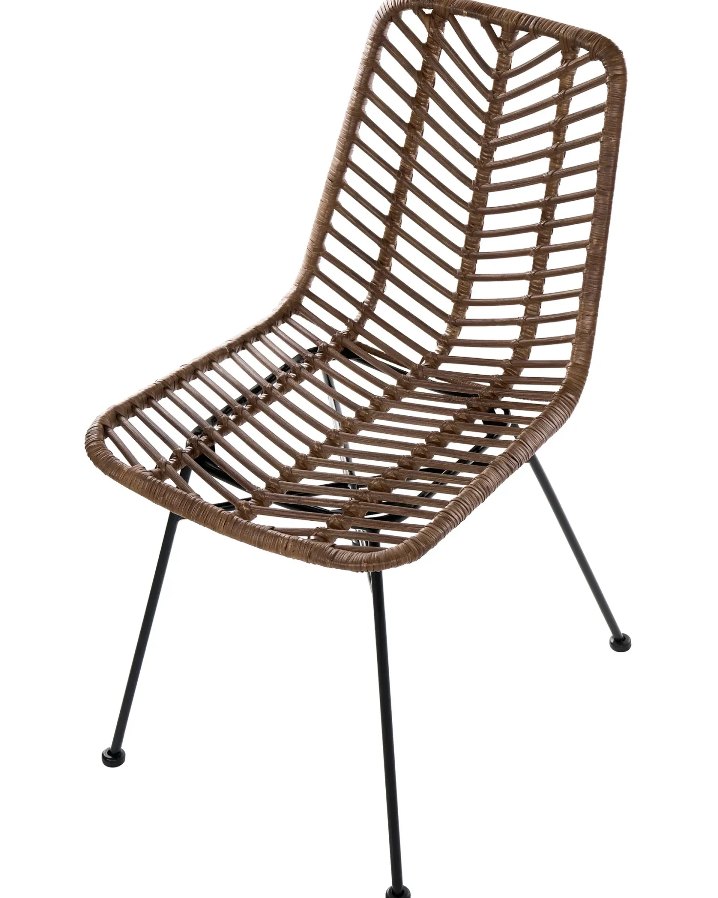 Sæt med 2 spisebordsstole DILLEY Rattan Brun