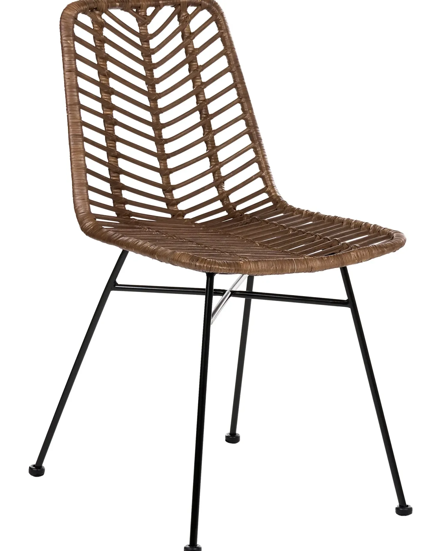 Sæt med 2 spisebordsstole DILLEY Rattan Brun