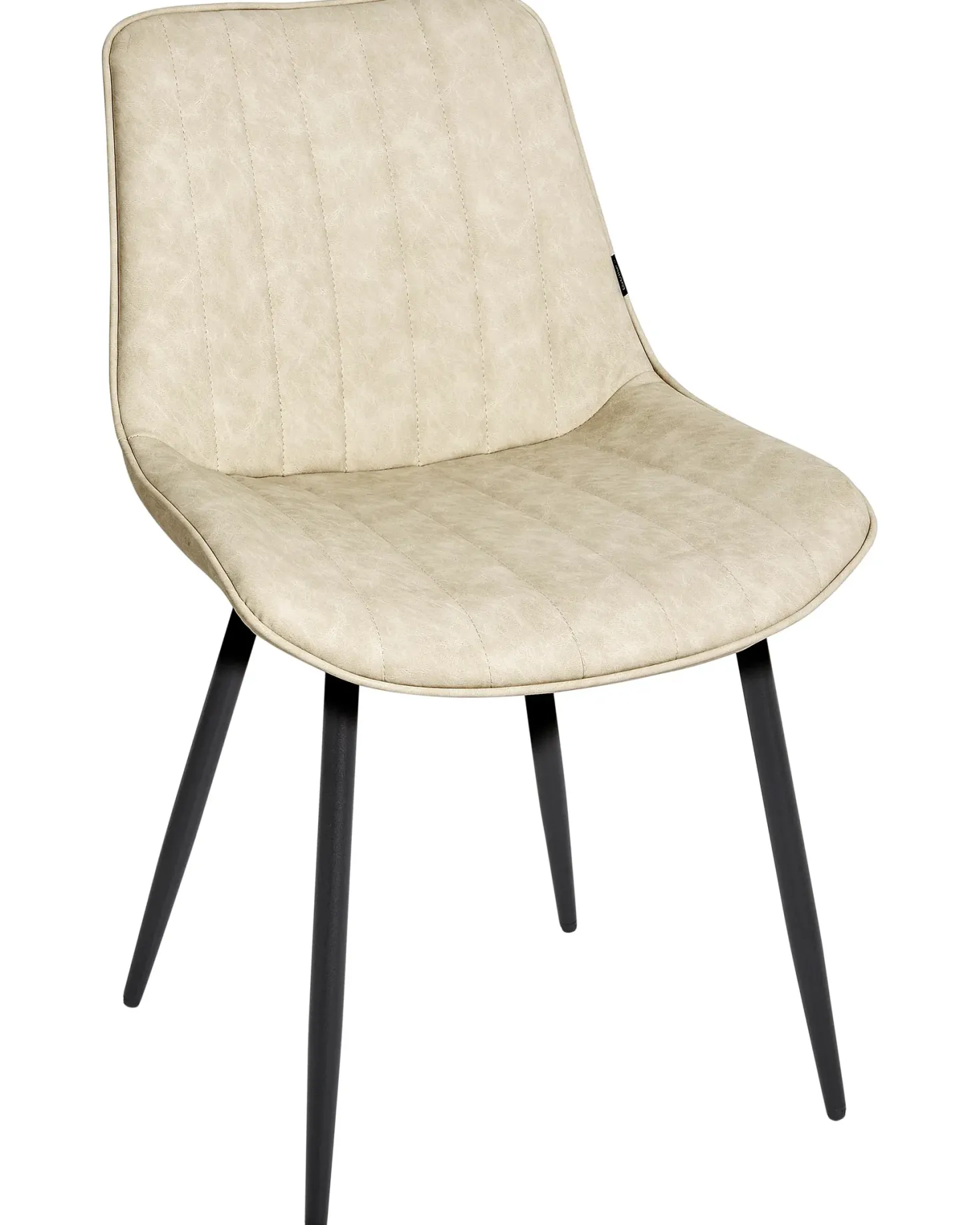 Sæt med 2 spisebordsstole DUBROVNIK Kunstlæder Lys Beige
