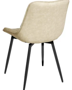 Sæt med 2 spisebordsstole DUBROVNIK Kunstlæder Lys Beige