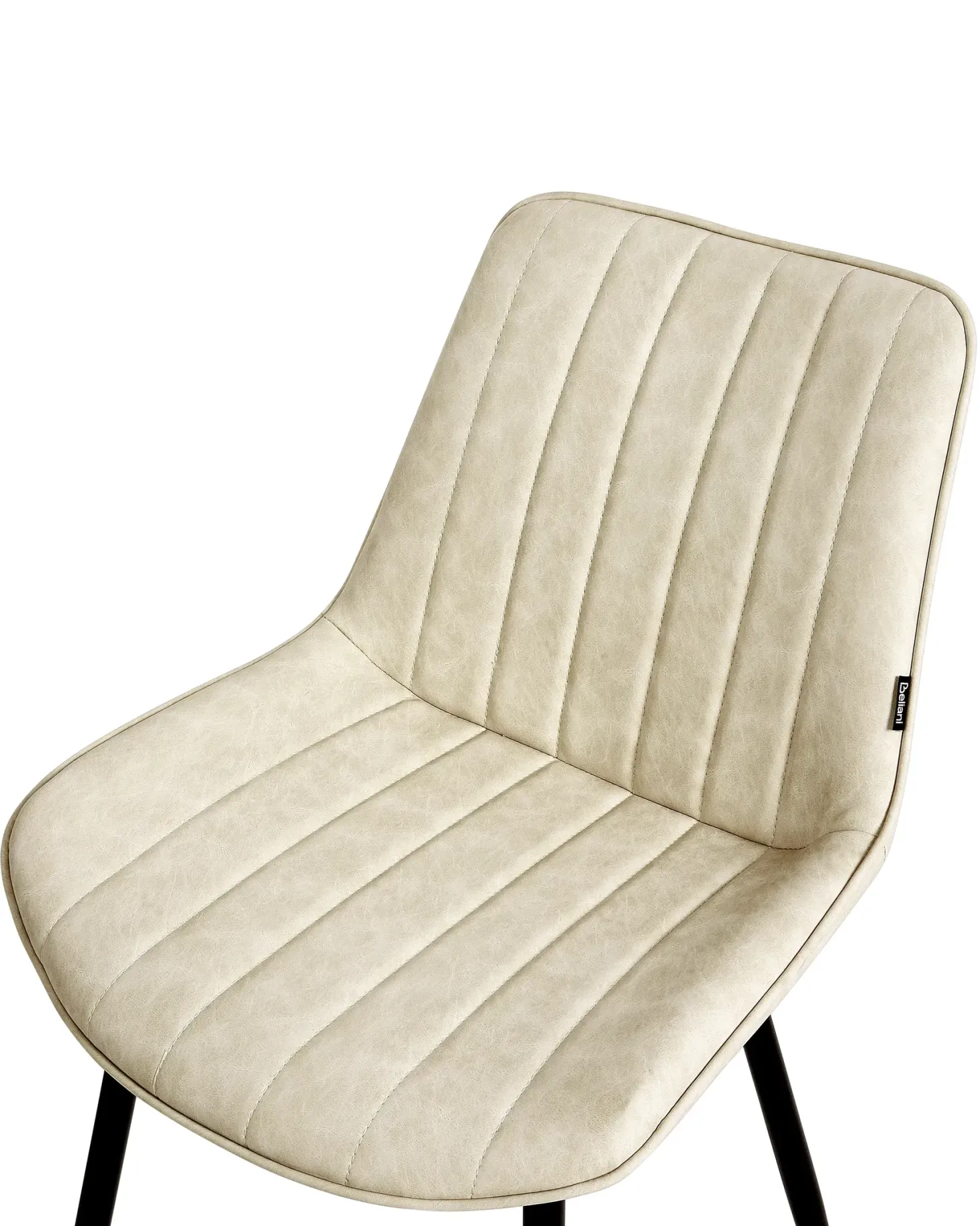Sæt med 2 spisebordsstole DUBROVNIK Kunstlæder Lys Beige