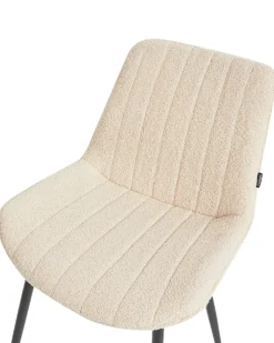 Sæt med 2 spisebordsstole DUBROVNIK Boucle Lys Beige