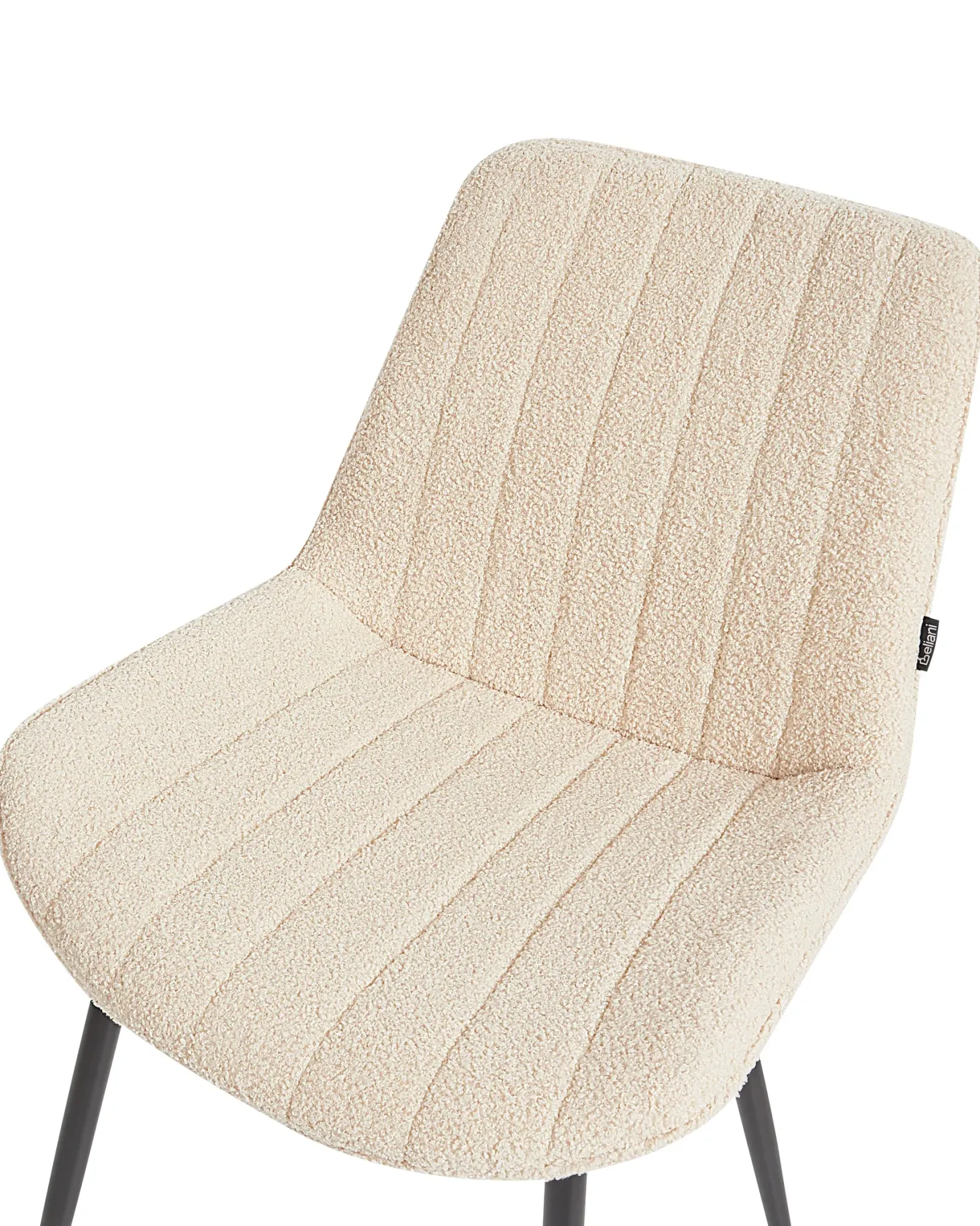 Sæt med 2 spisebordsstole DUBROVNIK Boucle Lys Beige