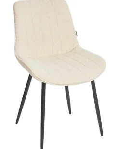 Sæt med 2 spisebordsstole DUBROVNIK Boucle Lys Beige
