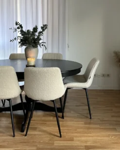 Sæt med 2 spisebordsstole DUBROVNIK Boucle Lys Beige