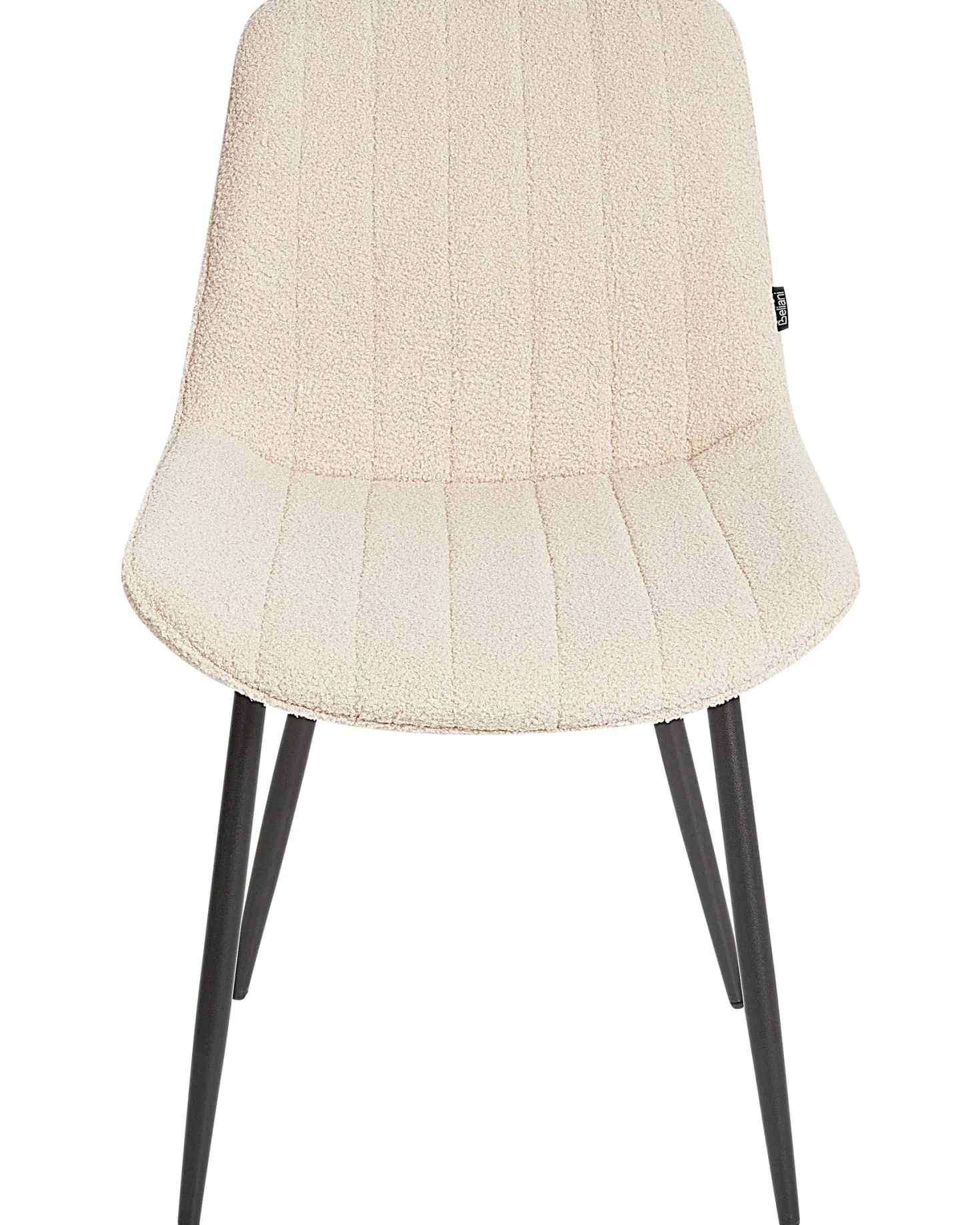 Sæt med 2 spisebordsstole DUBROVNIK Boucle Lys Beige