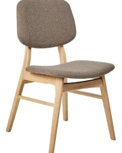 Sæt med 2 spisebordsstole ELAINE Boucle Lysebrun/taupe