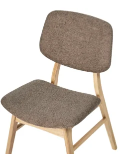 Sæt med 2 spisebordsstole ELAINE Boucle Lysebrun/taupe