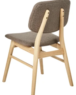 Sæt med 2 spisebordsstole ELAINE Boucle Lysebrun/taupe