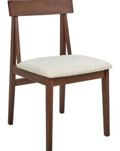 Sæt med 2 spisebordsstole ISLE Træ Brun/beige