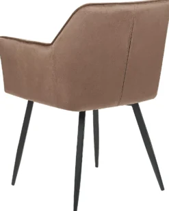 Sæt med 2 spisebordsstole JASMIN Velour Brun
