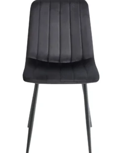 Sæt med 4 spisebordsstole KALISPELL Velour Sort