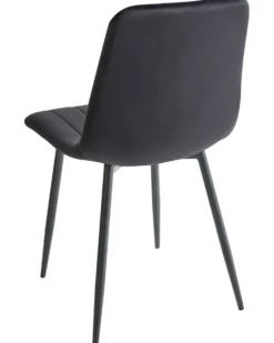 Sæt med 4 spisebordsstole KALISPELL Velour Sort