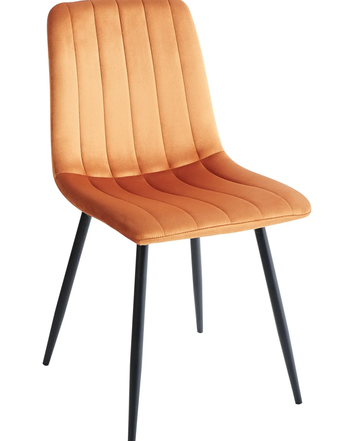 Sæt med 4 spisebordsstole KALISPELL Velour Orange
