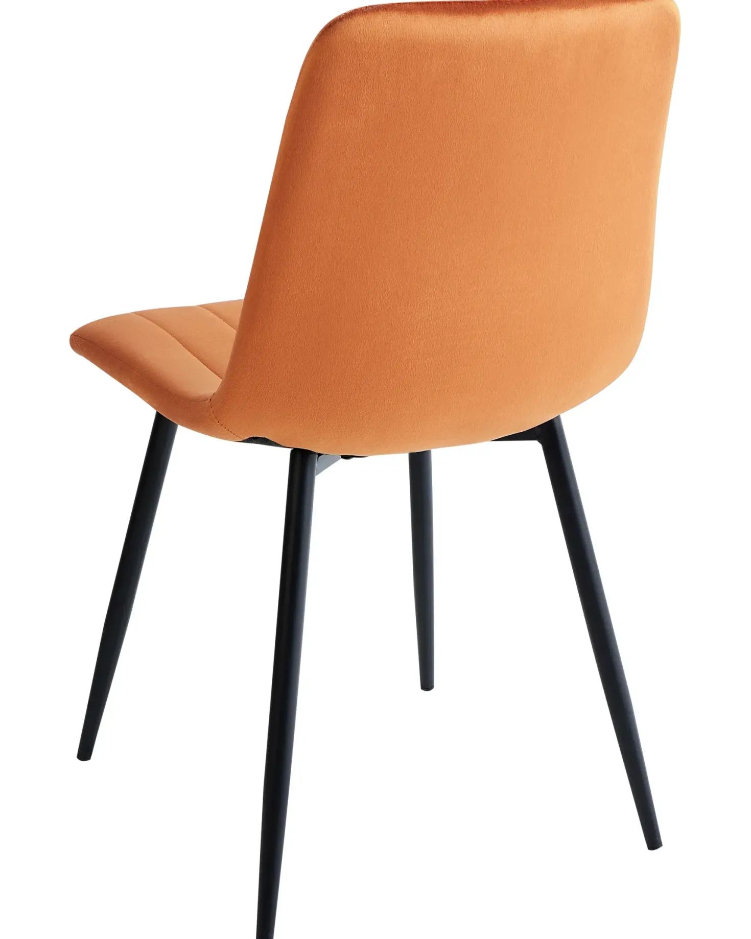 Sæt med 4 spisebordsstole KALISPELL Velour Orange