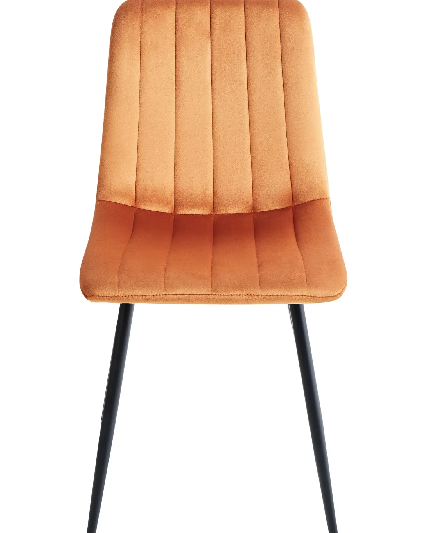 Sæt med 4 spisebordsstole KALISPELL Velour Orange