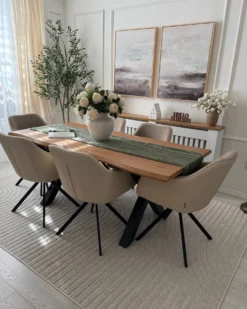 Sæt med 2 spisebordsstole LITHIA Brungrå