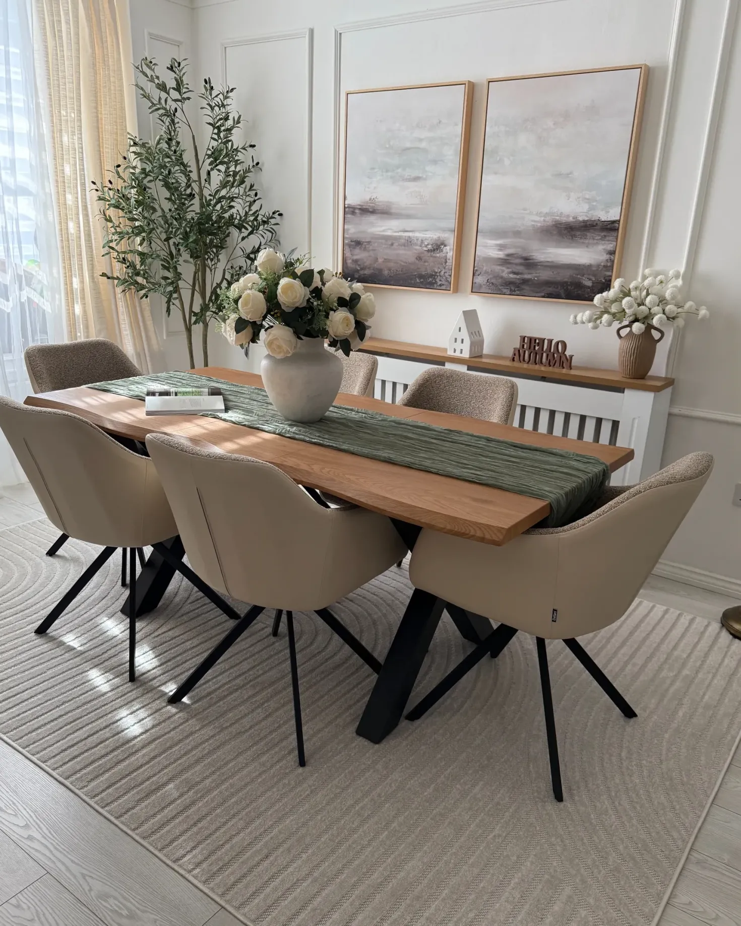 Sæt med 2 spisebordsstole LITHIA Brungrå