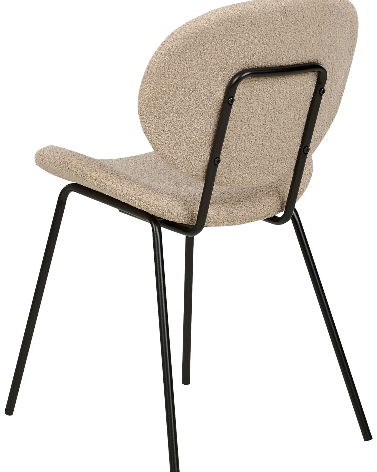 Sæt med 2 spisebordsstole LUANA Boucle Brungrå