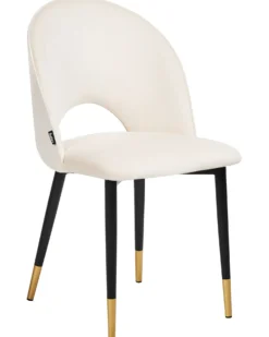 Sæt med 2 spisebordsstole MAGALIA Velour Lys Beige