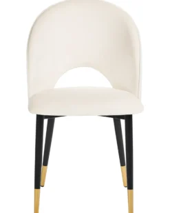 Sæt med 2 spisebordsstole MAGALIA Velour Lys Beige