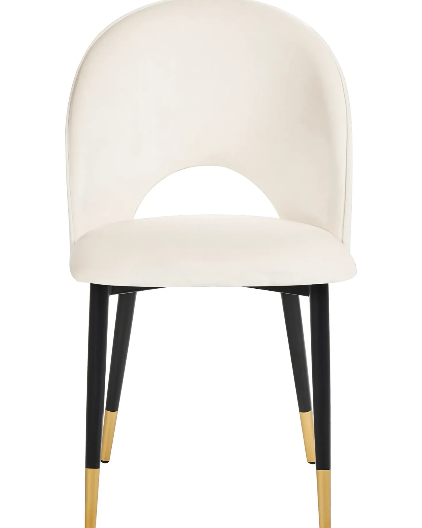 Sæt med 2 spisebordsstole MAGALIA Velour Lys Beige