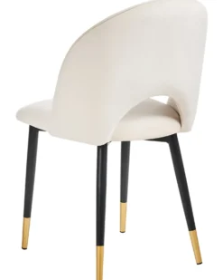 Sæt med 2 spisebordsstole MAGALIA Velour Lys Beige