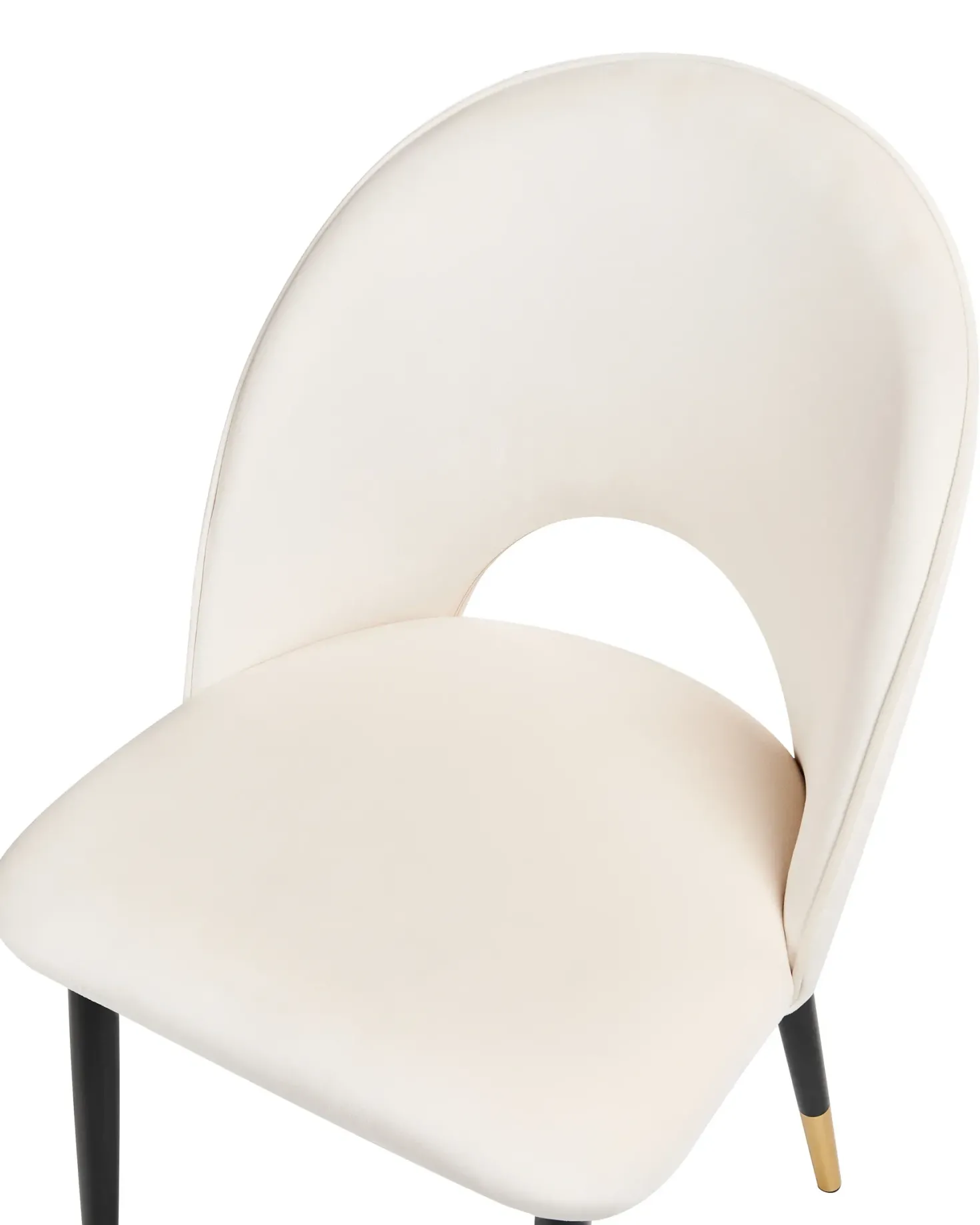 Sæt med 2 spisebordsstole MAGALIA Velour Lys Beige