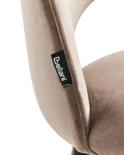 Sæt med 2 spisebordsstole MAGALIA Velour Brungrå