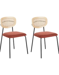 Sæt med 2 spisebordsstole MAYETTA Metal Orange