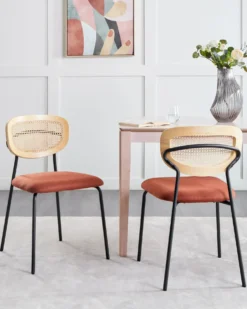Sæt med 2 spisebordsstole MAYETTA Metal Orange