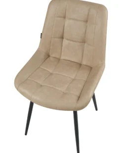 Sæt med 2 spisebordsstole MELROSE Kunstlæder Beige