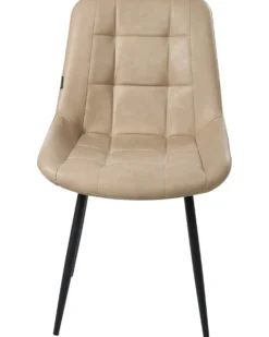 Sæt med 2 spisebordsstole MELROSE Kunstlæder Beige