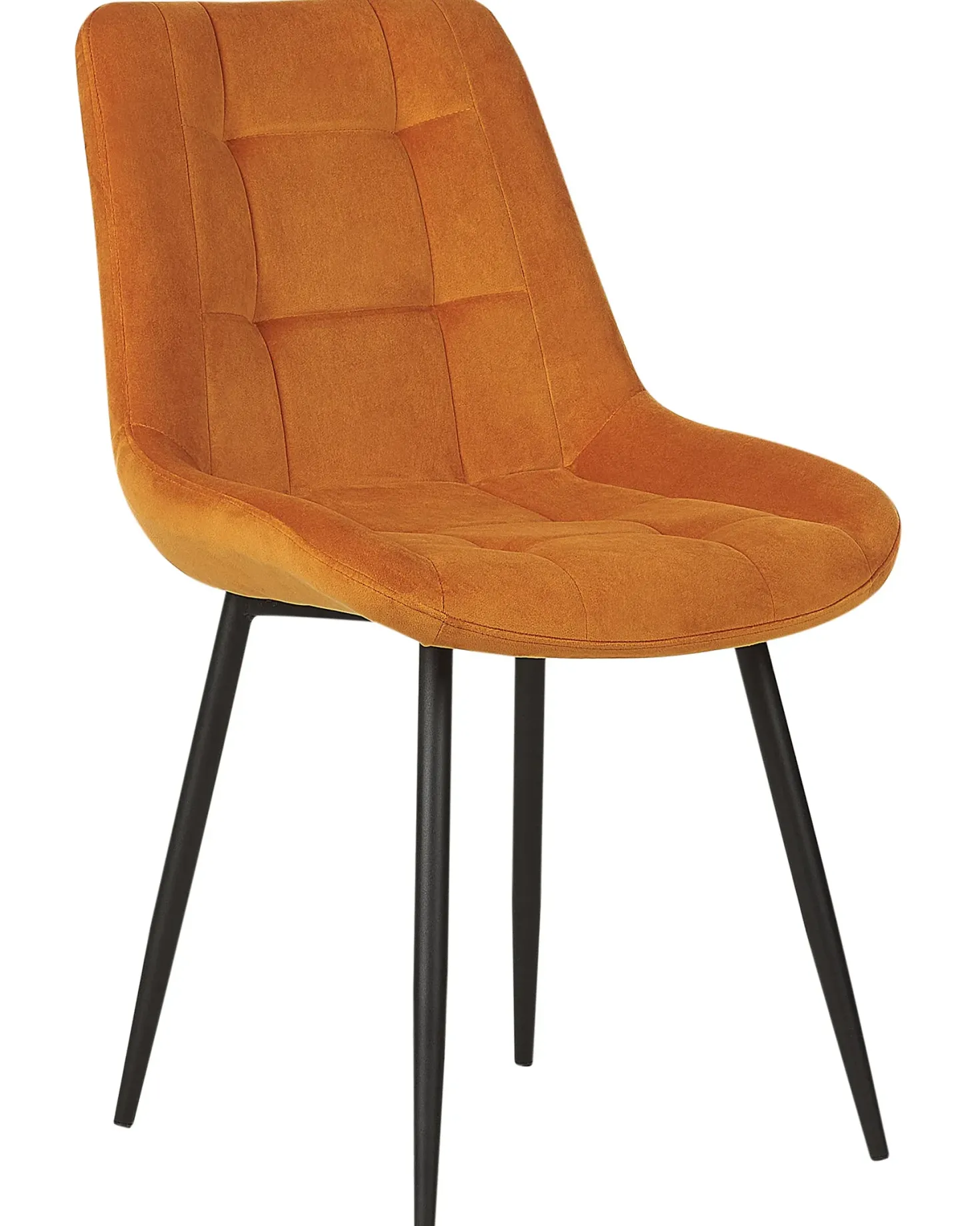 Sæt med 2 spisebordsstole MELROSE Velour Orange